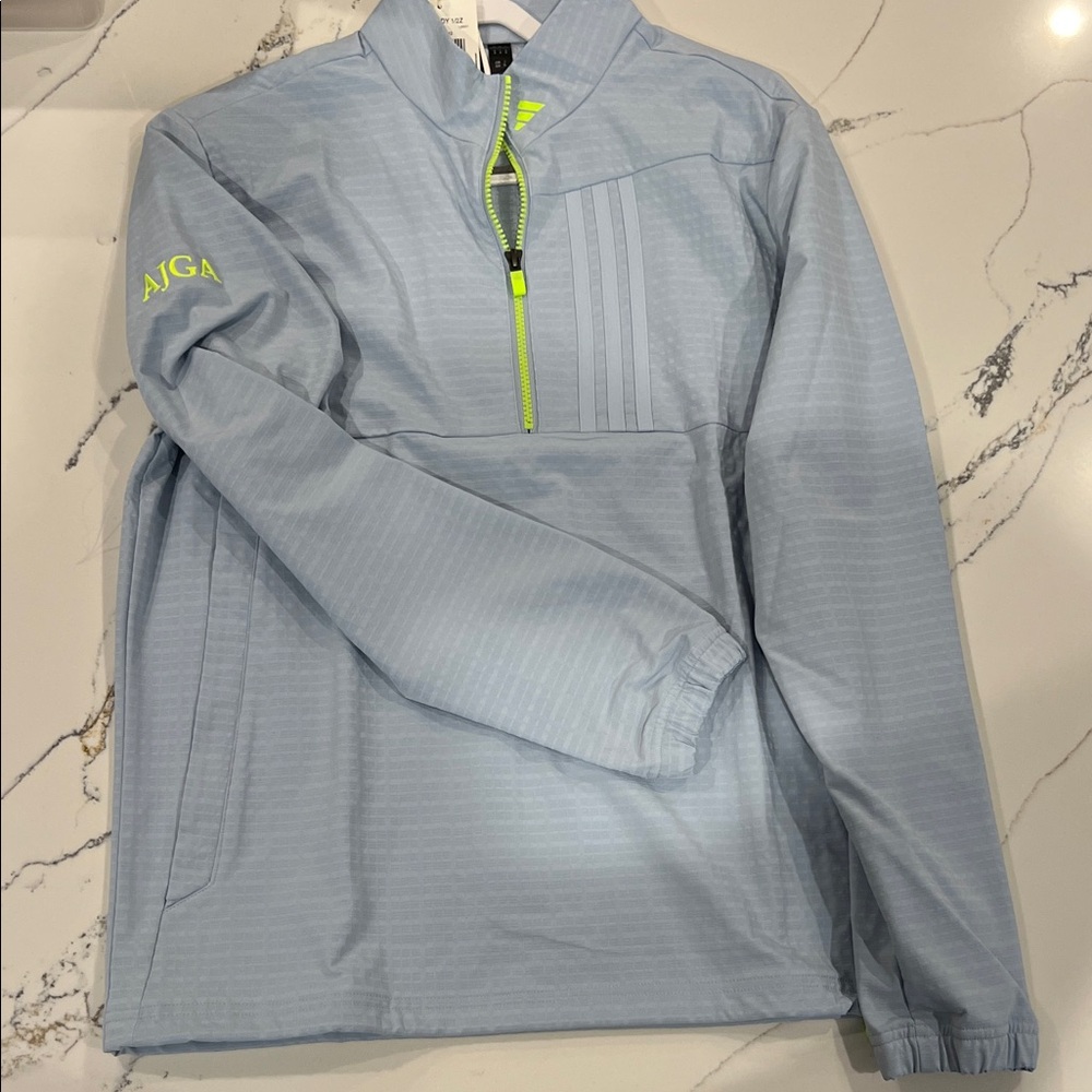 Adidas Light Blue Pullover with White Trim
